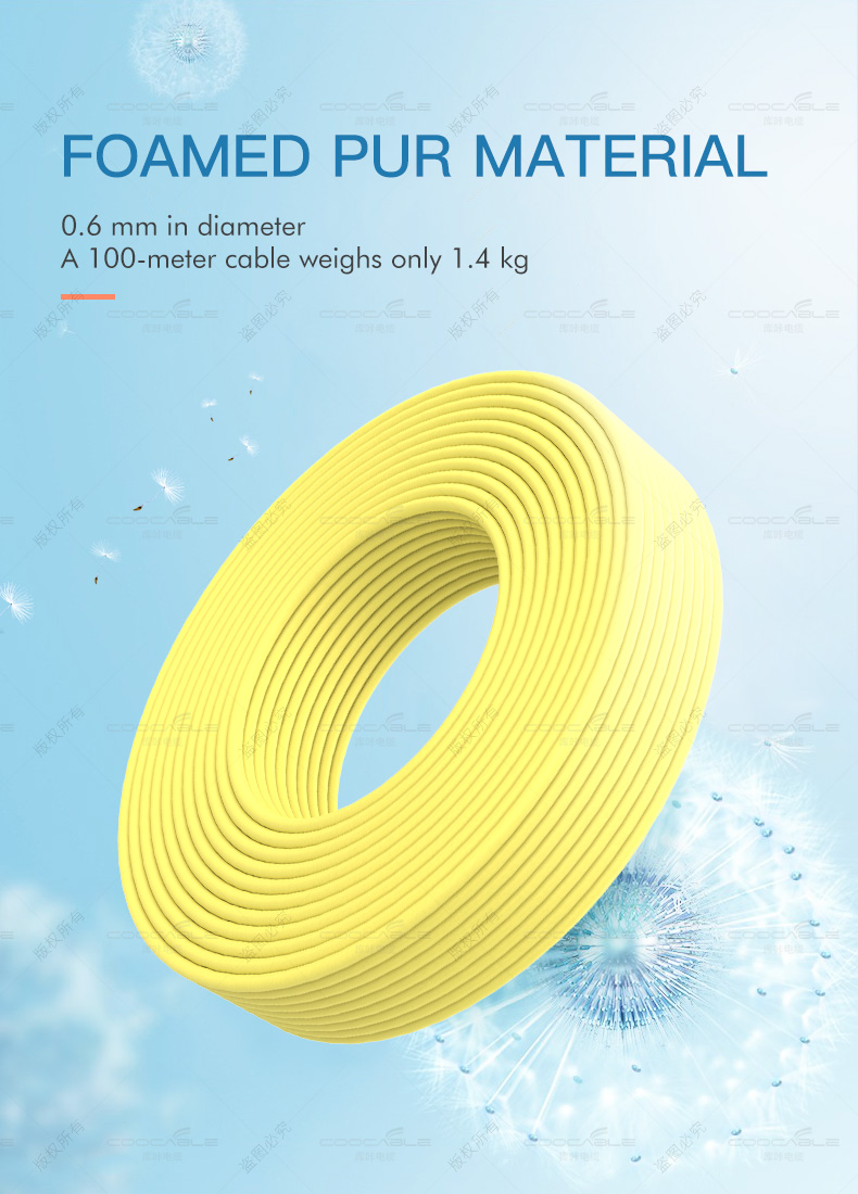 Yellow Zero Buoyancy Foam underwater rov cable(图5)