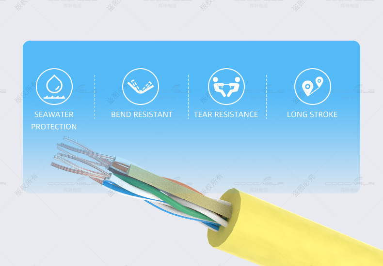 Yellow Zero Buoyancy Foam underwater rov cable(图7)