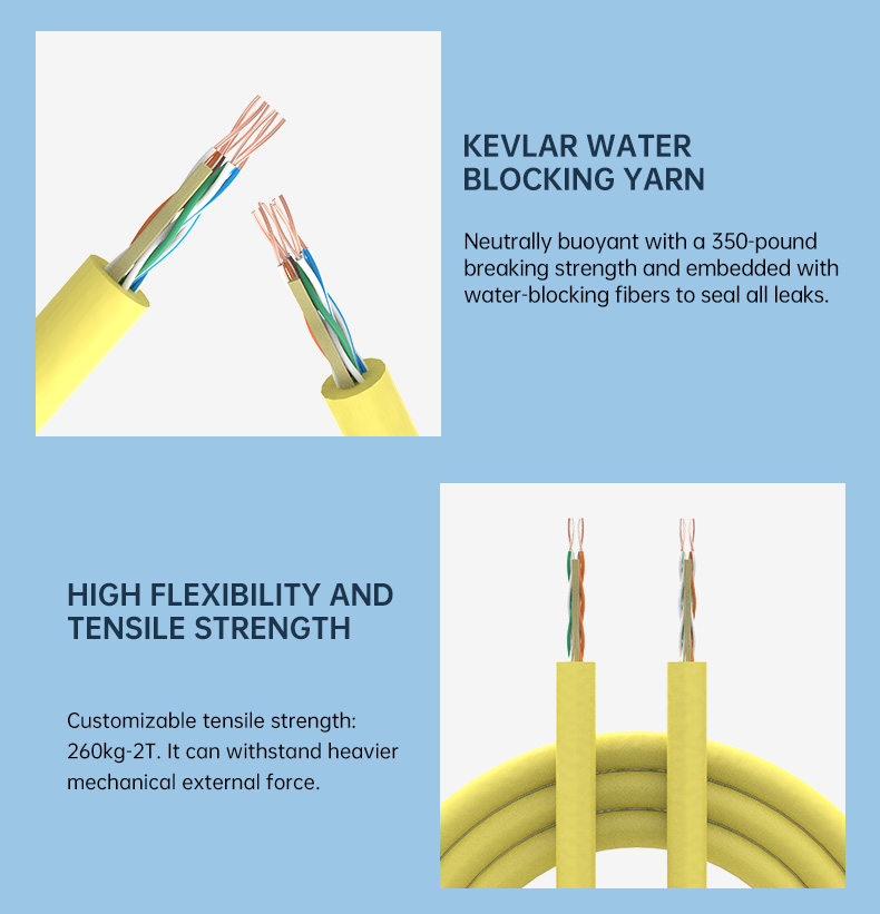 ZERO Buoyancy ROV cable for underwater equipment 4x2x26AWG umbilical robot wire(图5)