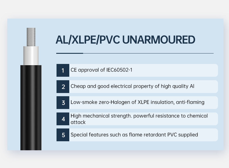 German standard industrial cable NA2XY AL/XLPE/PVC 0.6/1KV Power wire low voltage(图2)