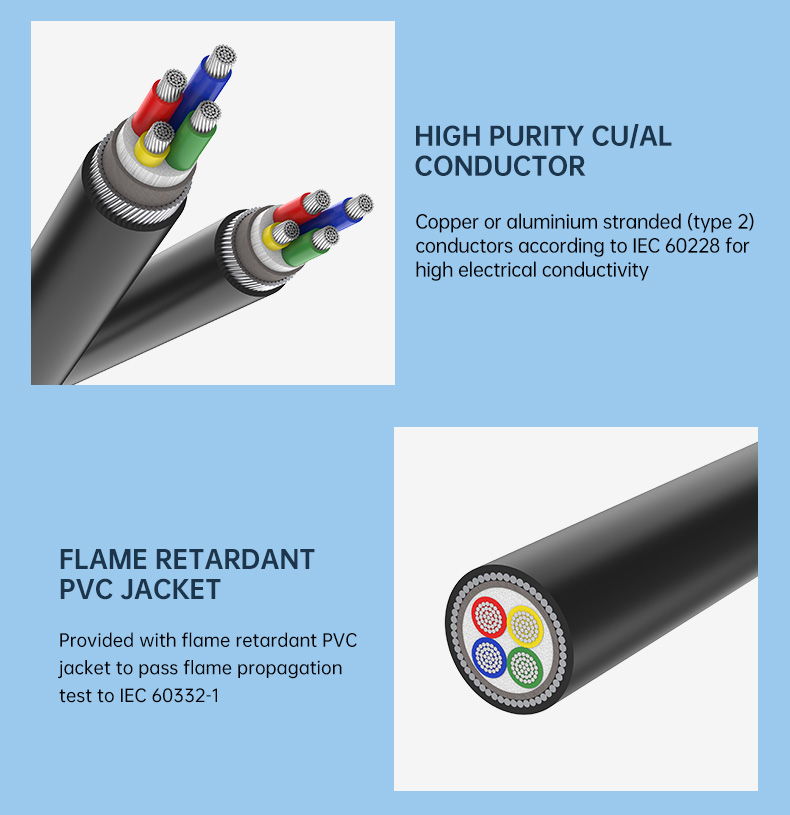 NA2XRY Specification AL/XPLE/PVC/SWA Power cable 40mm2 (图5)