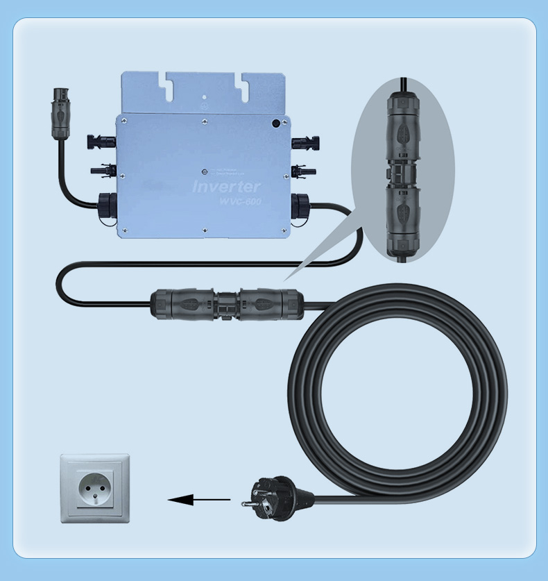 AC Extension 3M Cable With Betteri BC01 Female To VDE Schuko Plug Various Lengths IP68 Waterproof (图7)