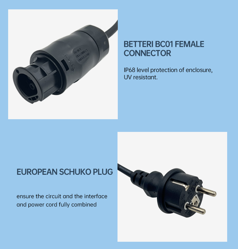 VDE H07RN-F 3X1.5MM2 With 3Pin Plug Extension Betteri BC01 Cable Schuko Plug Power Extension Cable (图4)