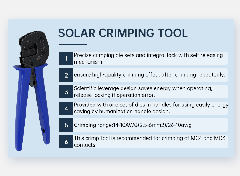 Solar Panel Cable Installation Tool Crimping Terminal Crimper(图2)