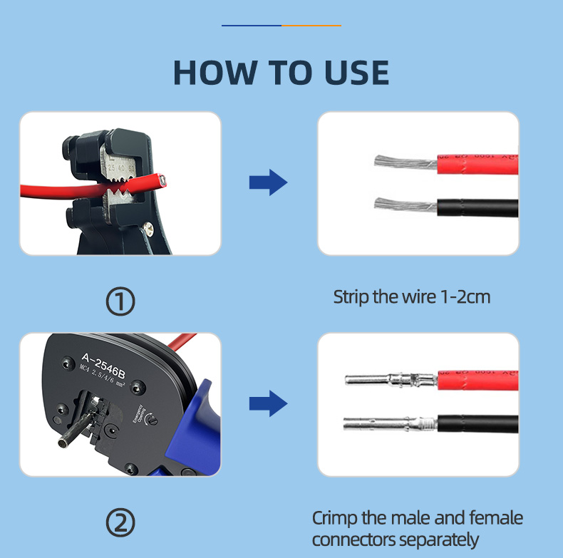 Solar Panel Cable Installation Tool Crimping Terminal Crimper(图6)