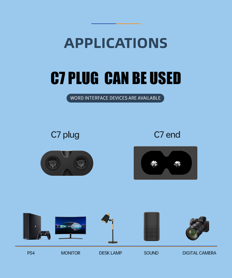 AC Cables Extension Lead US Power Cords Type(图6)